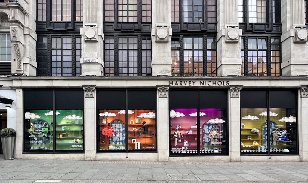 Iconic Window Displays for Harvey Nichols Reward Campaign